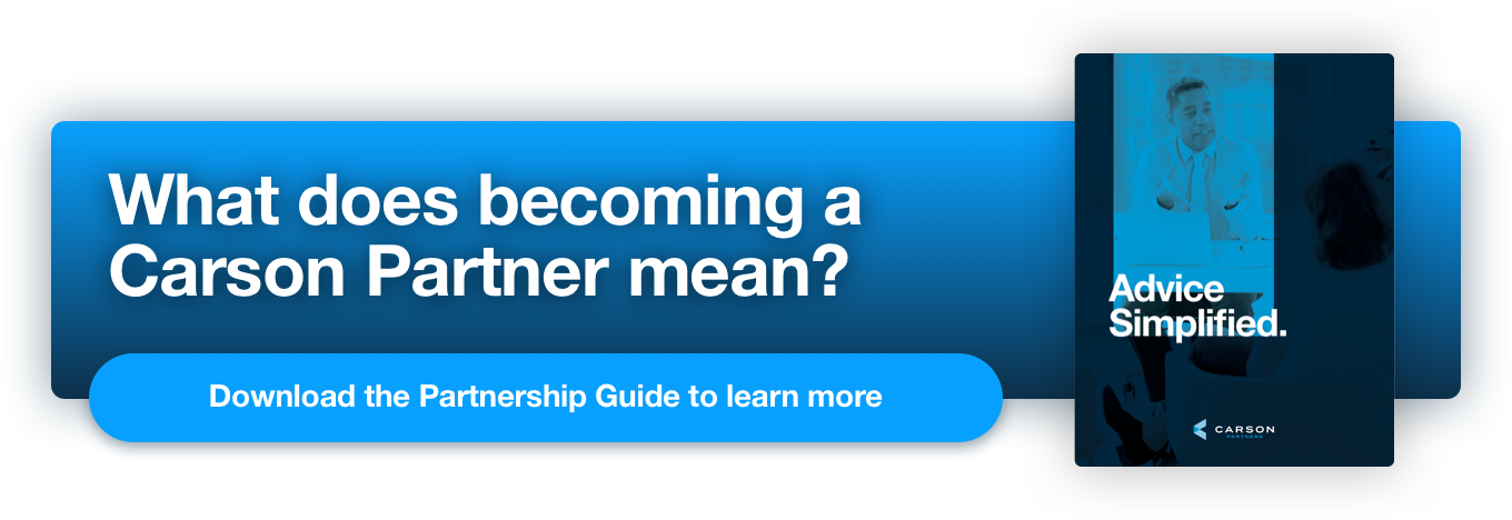 What does becoming a Carson Partner mean? Download the Partnership Guide to learn more