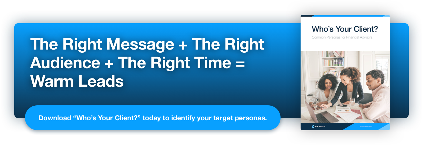 The Right Message + The Right Audience + The Right Time = Warm Leads